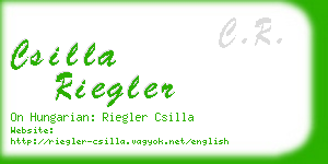 csilla riegler business card